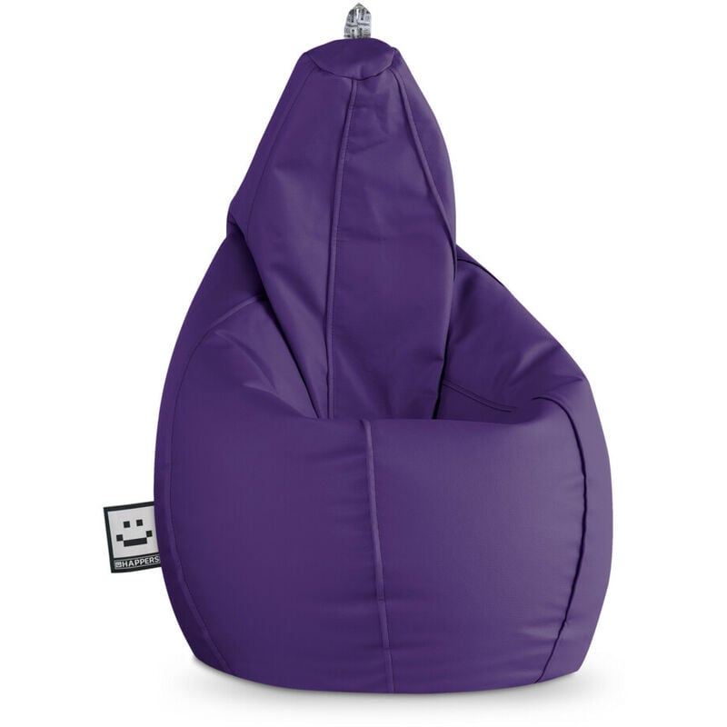 Pouf Poire Similicuir Indoor Lilas Happers xxl