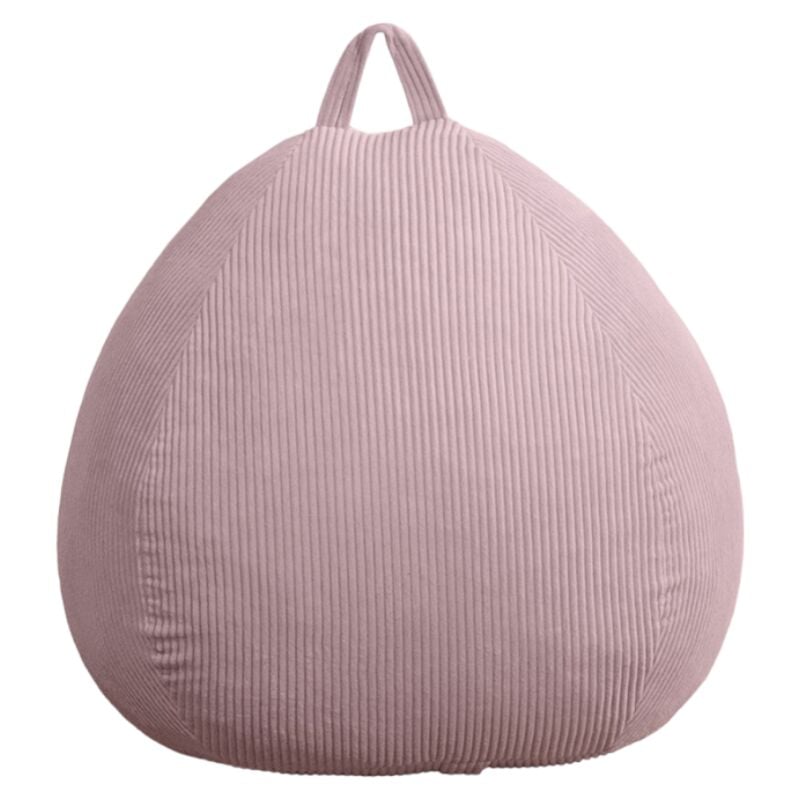 Pouf Poire Velours Côtelé déhoussable - 80x70 cm Violet Bananair