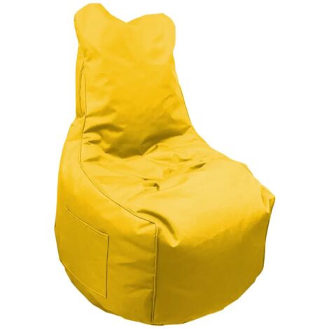 pouf poltrona sacco "layla" giallo 65x65x95 cm