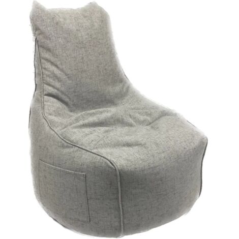 pouf poltrona sacco "milly" grigio 65x65x95 cm
