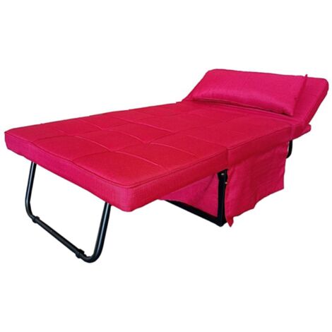 Pouf Poltrona trasformabile in letto GARDENIA in tessuto BORDEAUX
