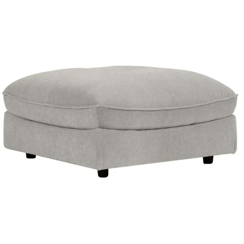 Pouf pour canapé modulable en tissu doux gris clair - CHARLES