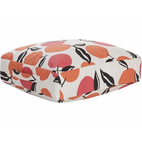 Pouf quadrato in cotone stile boho ⌀ 50 cm multicolore Mellal