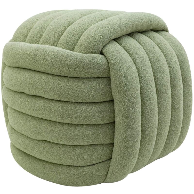 Mobili Rebecca - Pouf Rebecca Mobili Tawa 45x50x50 Tissu Polyester mdf Vert Moderne