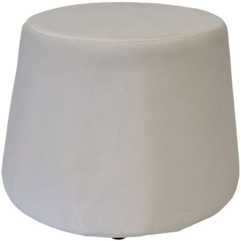 Pouf recouvert de velours Craie 31.5 x 34 x 46.5 cm