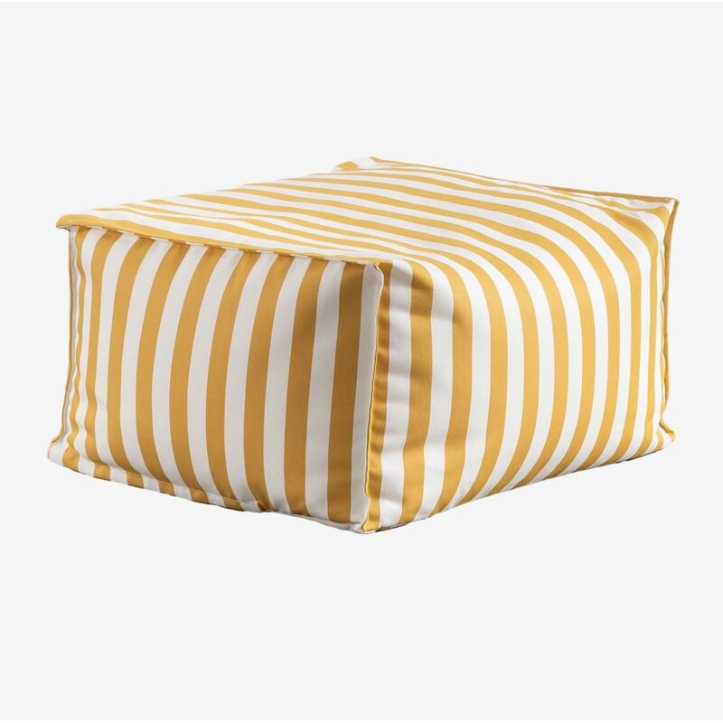 Pouf rectangulaire 75x65 cm pour canapé de jardin modulable en tissu Sandel Sklum Jaune Curry