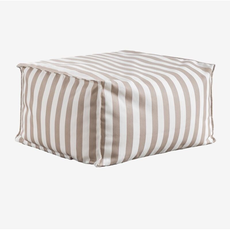 Pouf rectangulaire 75x65 cm pour canapé de jardin modulable en tissu Sandel SKLUM Brun noisette
