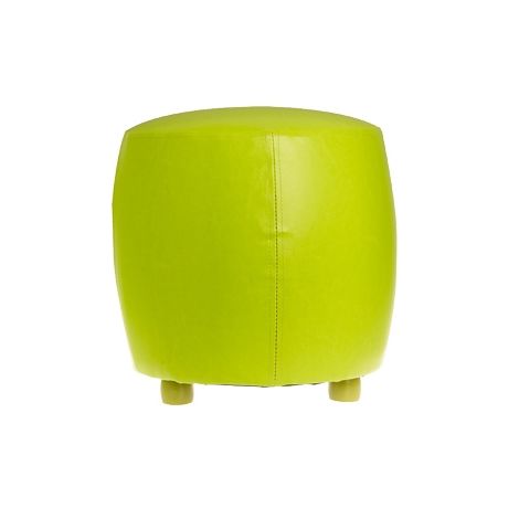 MUEBLIX Pouf Roll Taburete de Estilo Moderno de Piel Sintética y Fácil Limpieza Color - Verde