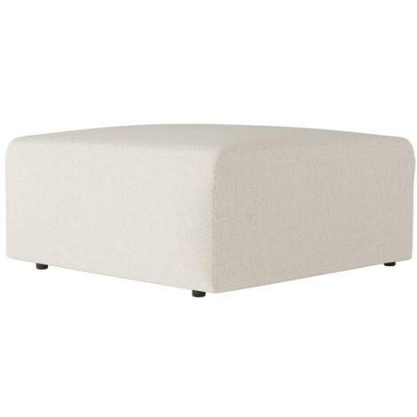 Pouf ROMANE en tissu Easy Clean antitache - Beige