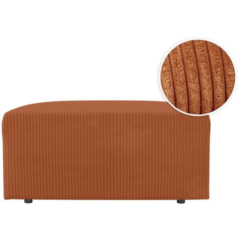 Pouf ROMANE en velours côtelé - Terracotta Pouf ROMANE en velours côtelé - Terracotta