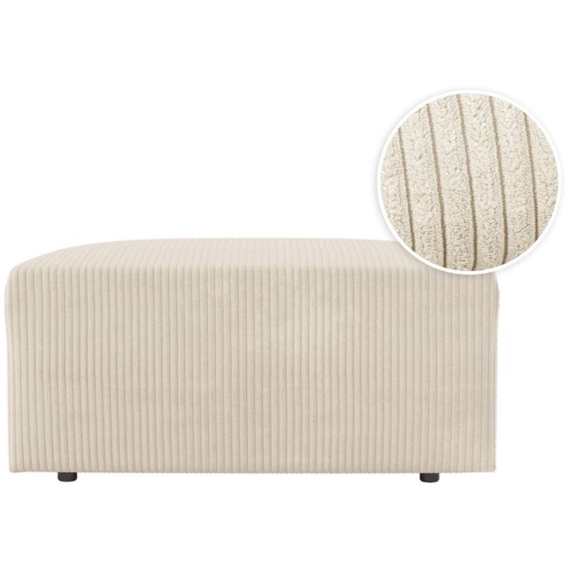 Pouf ROMANE en velours côtelé - Beige Pouf ROMANE en velours côtelé - Beige