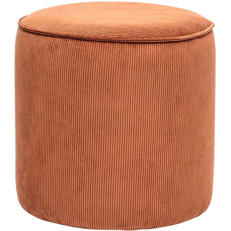 Miliboo - Pouf rond en velours côtelé terre brûlée D40 cm paul Miliboo - Pouf rond en velours côtelé terre brûlée D40 cm paul