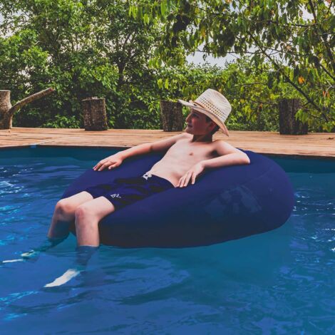 Pouf Rond Flottant Piscine Bleu POOL BiG52