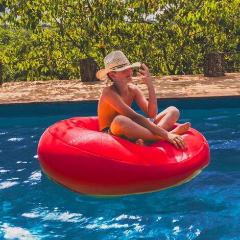 Pouf Rond Flottant Piscine Rouge POOL BiG52