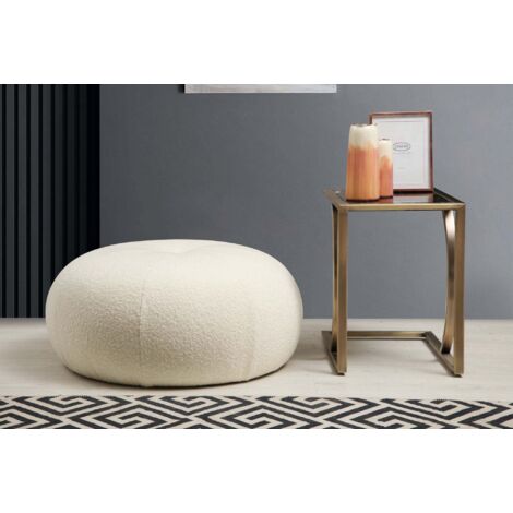 Pouf rond intérieur bouclette Tina