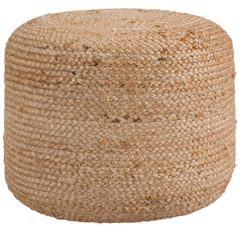 Pouf rond en jute beige D40 cm - katy
