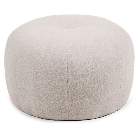 TON TON Pouf rond en tissu avec rembourrage ignifuge By BK Contract