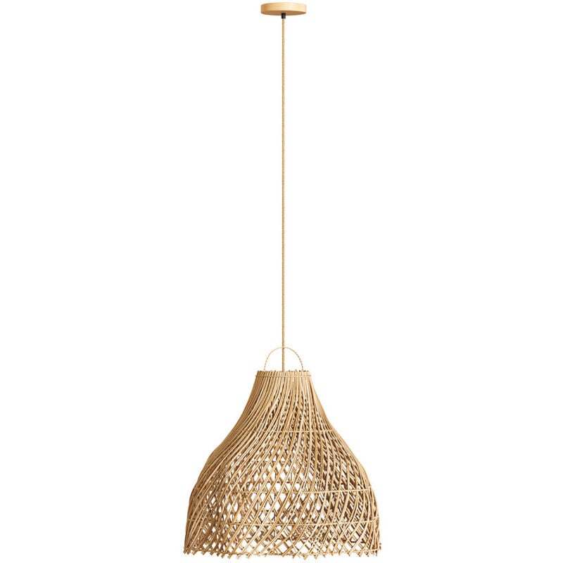 Lampe Suspendue en Rotin Style Boho - Rodric Naturel