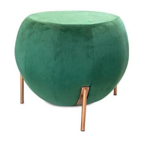 main image of "Pouf Rotondo in Velluto Verde 50x40x50"