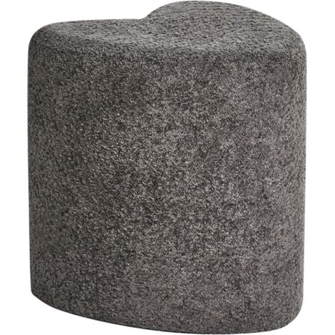 Pouf SCOTIA Chenillegewebe Dunkelgrau