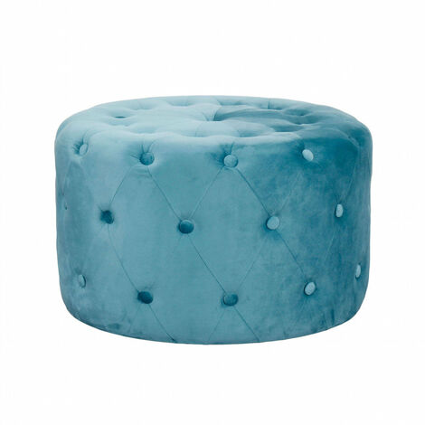 Pouf seduta rotondo 67 cm rivestito in velluto morbido e colorato Softy -  DarkCyan
