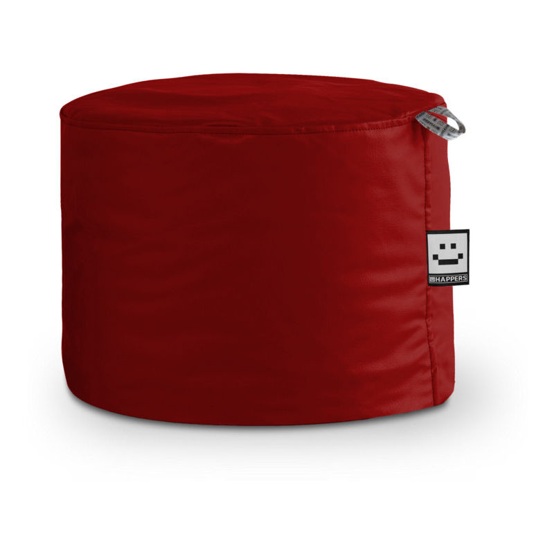 Happers - Pouf tabouret Similicuir Indoor Grenat