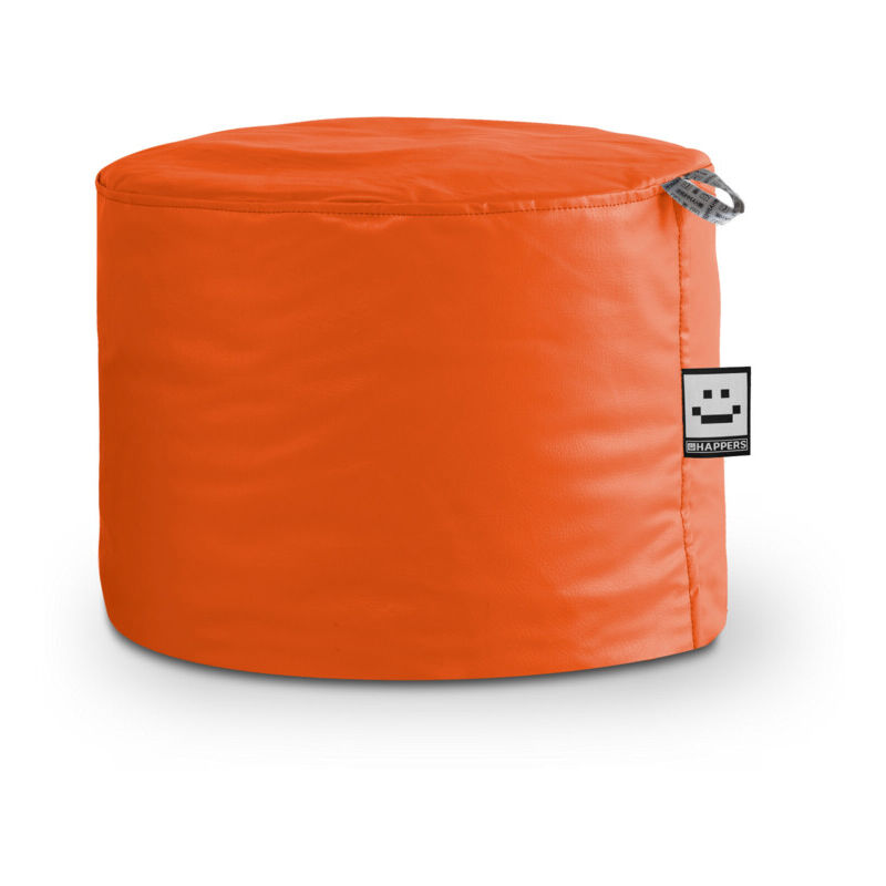 Pouf tabouret Similicuir Indoor Orange Happers