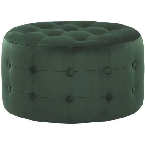 Pouf TAMPA Samtstoff Dunkelgrün