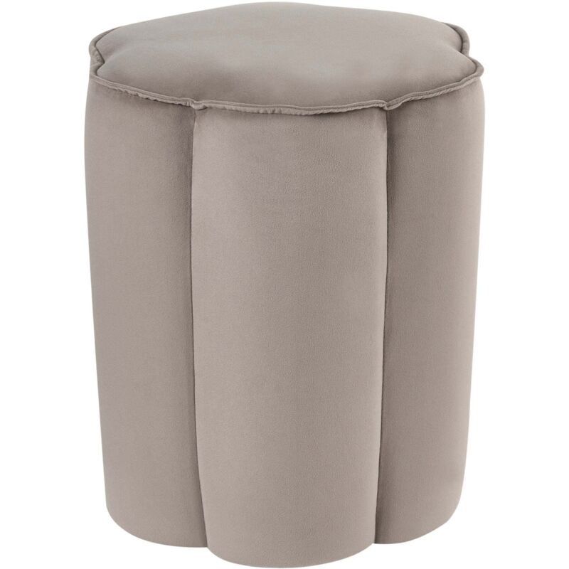 Beliani Pouf Taupe Stoffbezug Samt Blumenform 39 X 39 X 45 Cm Modern Wohnzimmer Schlafzimmer Ausstattung Deko Polsterhocker Sitzhocker Fußhocker