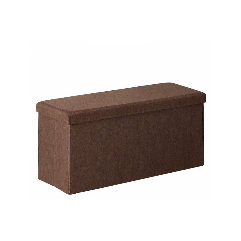 

Pouf Tela Color Marron almacenaje Rectangular habitacion Salon 80x40x41