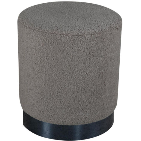 Pouf Tissu Bouclette "Benji" 42cm Grège