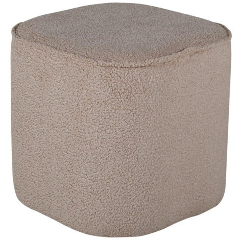 Pouf Tissu Bouclette "Piff" 44cm Beige