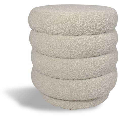 Pouf tissu en bouclette