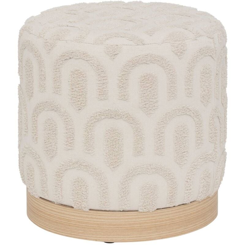 Atmosphera - Pouf Copas blanc D38x38cm créateur d'intérieur