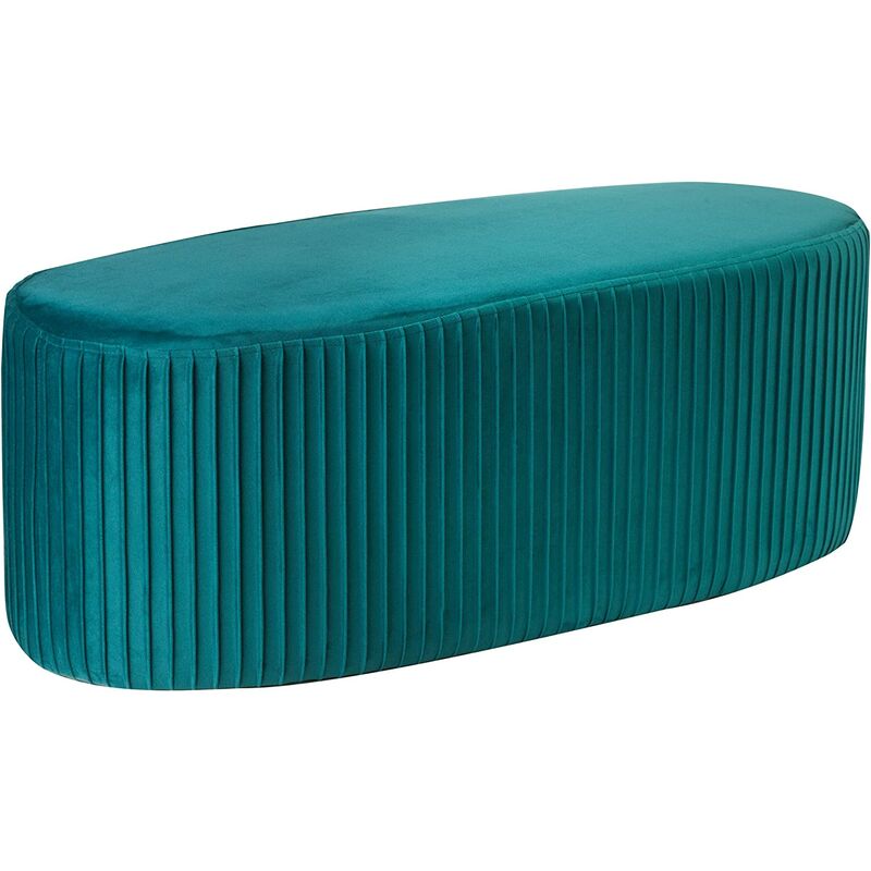 Baroni Home - Pouf en velours long avec fond de