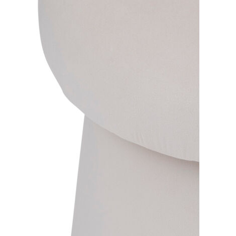 Pouf velours champignon "Noa" Atmosphera - Couleur: Ivoire