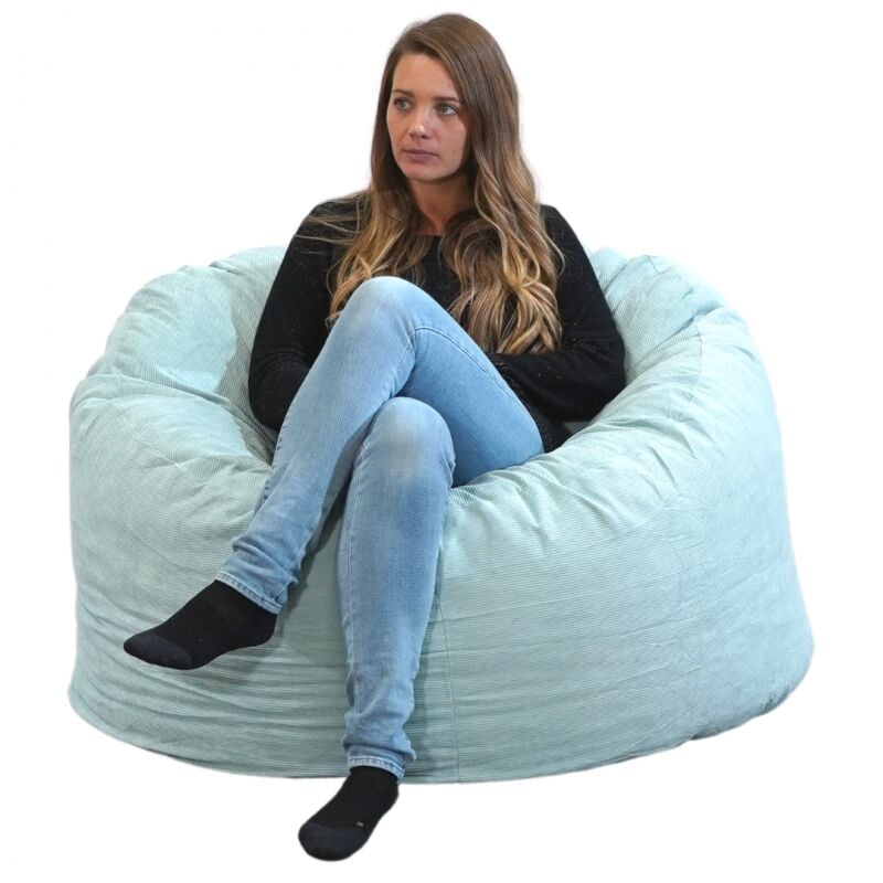 Pouf Velours Côtelé - 100 cm Vert Bananair