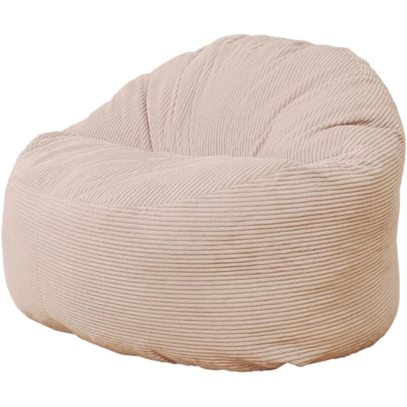Pouf Velours Côtelé épais - 100cm Blanc Bananair
