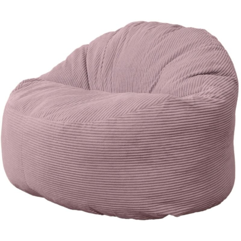 Pouf Velours Côtelé épais - 100cm Violet Bananair