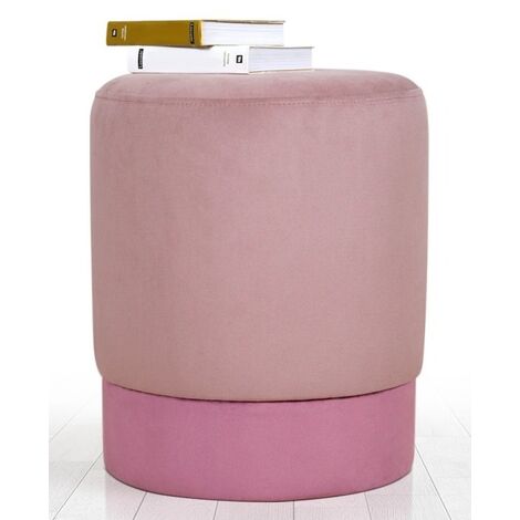 Pouf velours rose Kaly