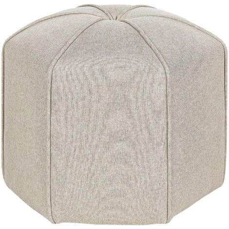 Pouf WISHEK Kunstleinen Beige