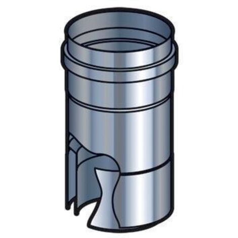 Poujoulat – Adaptateur concentrique pour poêle à granulés – Diamètre 80/130 mm – Finition inox – Raccordement pour bois et granulés – Installation facile