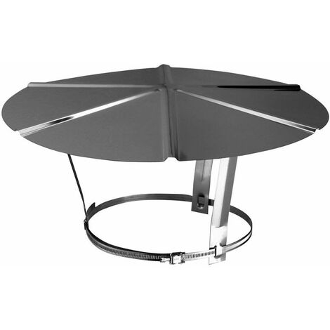 Poujoulat – Chapeau chinois inox réglable 140-200 mm – Résistant aux hautes températures – Compatible chaudières gaz, fioul, bois – Étanchéité optimale
