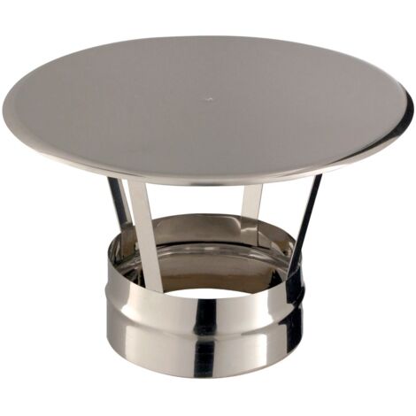 Poujoulat – Chapeau condensor SLCD pare pluie 150 – Finition métal – Protection contre infiltrations – Ventilation efficace pour systèmes d'évacuation