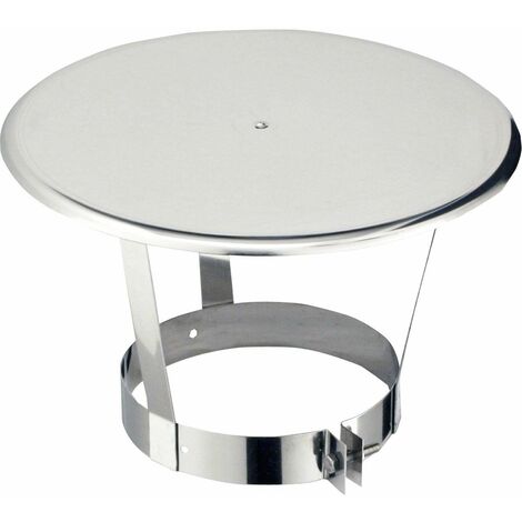 Poujoulat – Chapeau pare-pluie polycombustible en inox – Diamètre 140 mm – Protection contre intempéries pour systèmes de ventilation