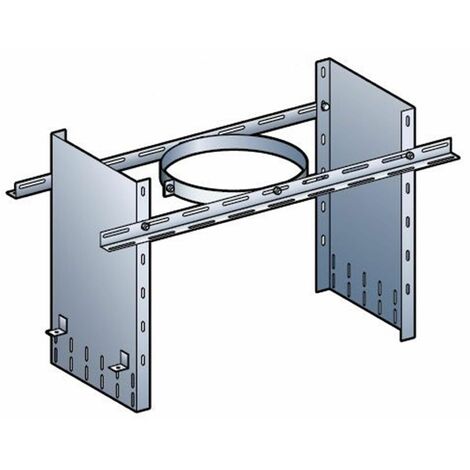 Poujoulat – Collier de soutien réhaussé 40 cm pour poêle à granulés – Conduit double paroi inox – Diamètre 80/130 mm – Économie d'énergie jusqu'à 15%