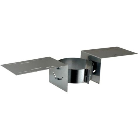 Poujoulat – Maintien au toit THERMINOX D.130 – Finition métal – Pour fixation solide et durable – Conduit en traversée de charpente