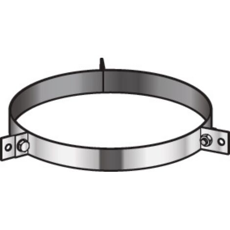 Poujoulat – Collier pour hauban 130 mm – Accessoire fumisterie – Compatible bois, fioul, gaz – Solution esthétique recyclable