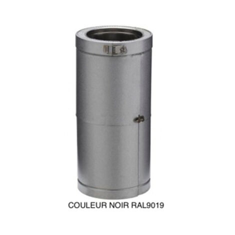 Poujoulat – Élément réglable THERMINOX – Conduit de fumée ajustable de 35 cm à 45 cm – Pour espaces confinés – 150 ZI HT TEMP