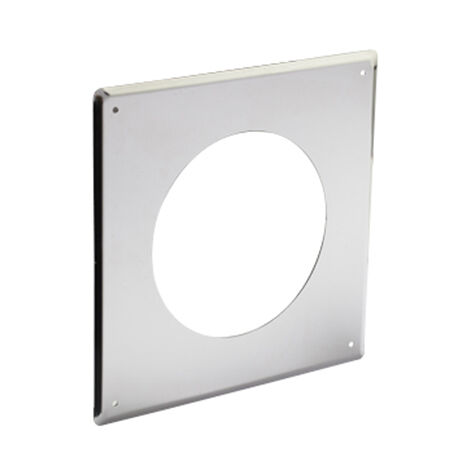 Poujoulat – Plaque de propreté inox non peint 80/130 STH – Étanchéité parfaite pour fumées – Installation facile – Pour appareils à combustibles bois